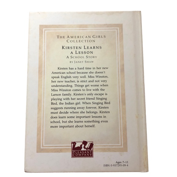 1986 Hardcover Kirsten Learns Lesson School Story American Girl Pleasant Company - Picture 2 of 8